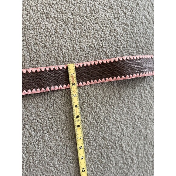 Anthropologie Belt Women’s Preppy Pink Brown Stretchy Sz S New main image 5